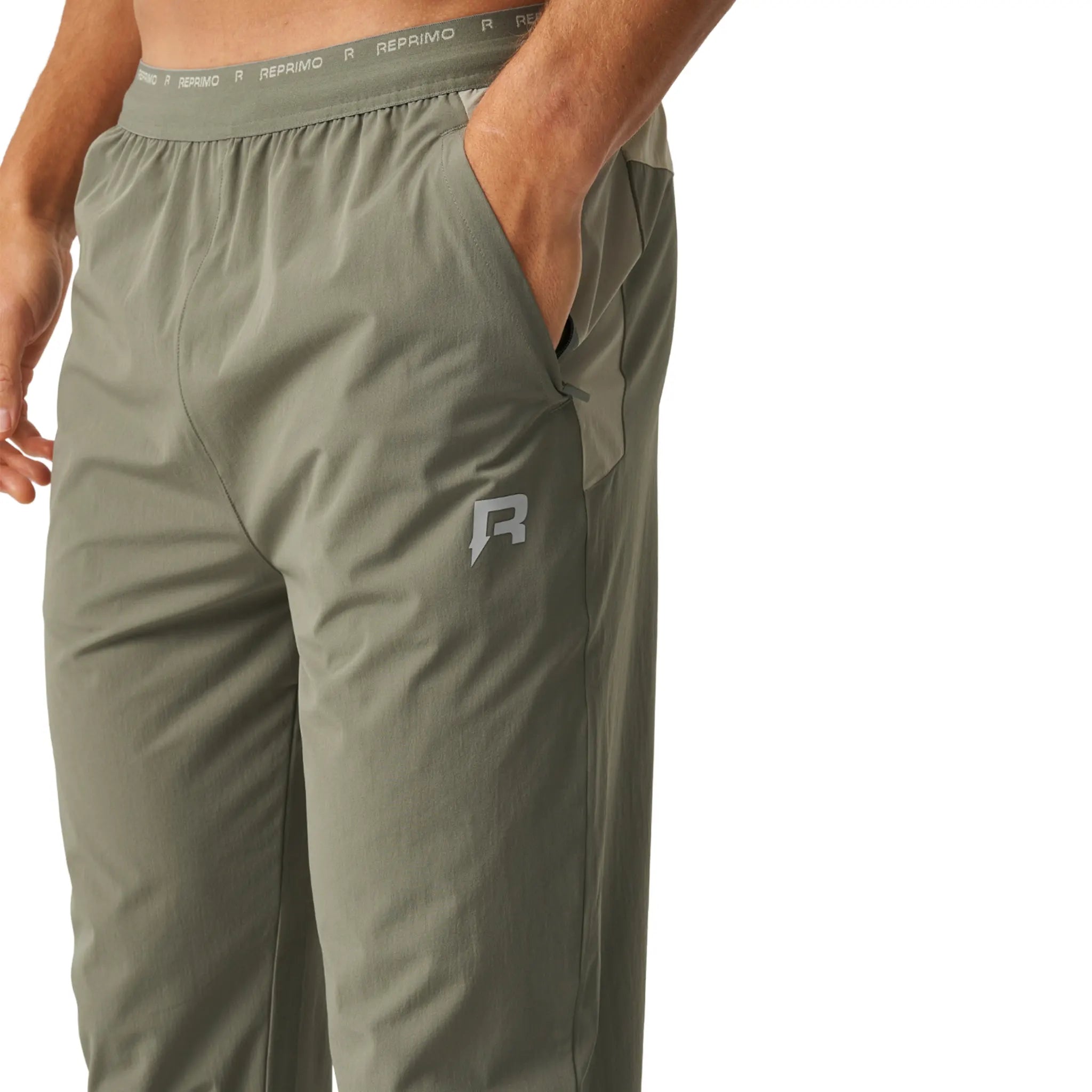 Detailed View of Reprimo Flight Khaki Sand Track Pants